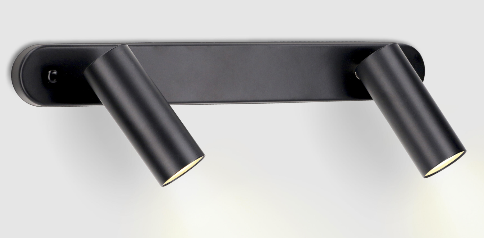 2-SPOTLIGHT LED spotlight Logos – 8.4W – Neutral white – Black – IP20 – 36.5 × 5.5 × 15.6 cm