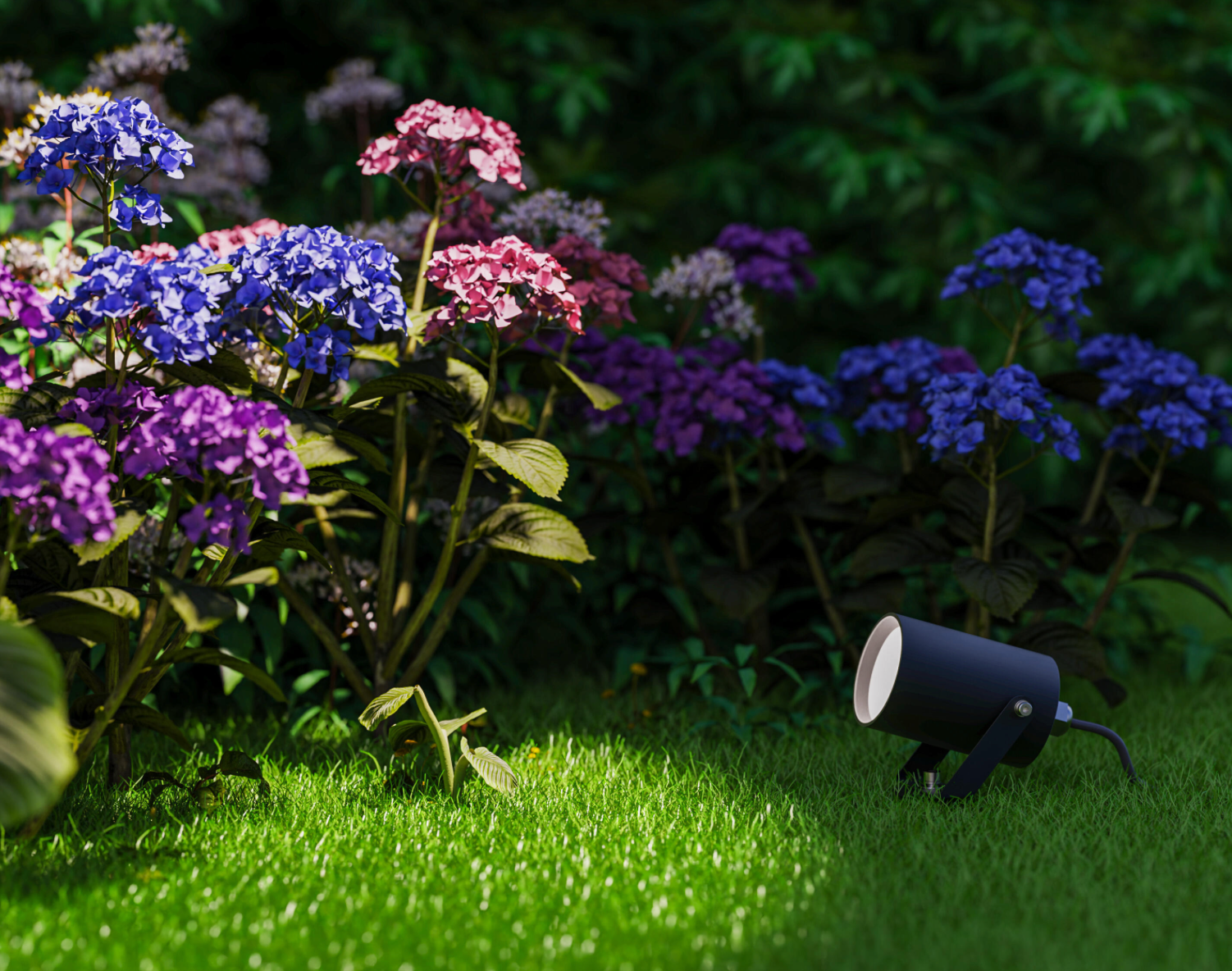 LED spotlight outdoor 35 W – 1 light source – black – IP65