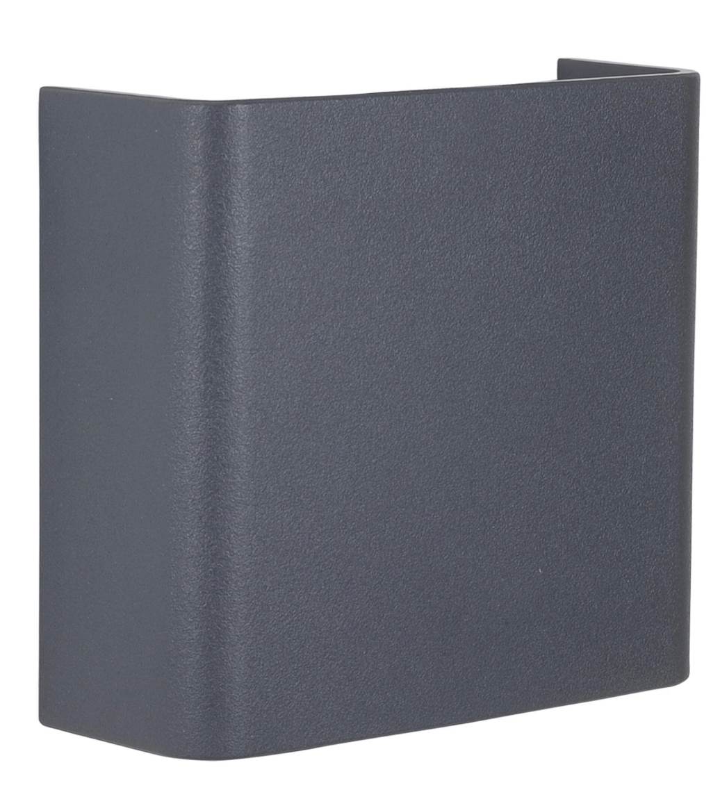 LED wall light 2 W – black – outdoor – IP65 – 11 × 10 × 3.8 cm