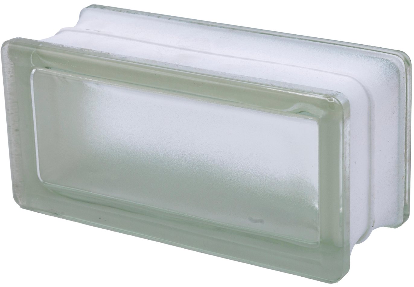 Glass block Incoloro – 19 × 9 × 8 cm, transparent, wavy