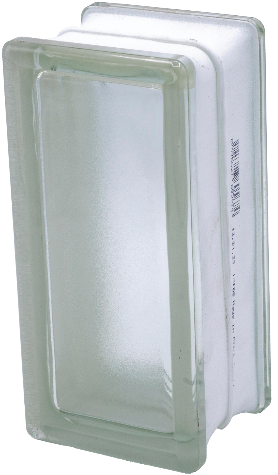 Glass block Incoloro – 19 × 9 × 8 cm, transparent, wavy