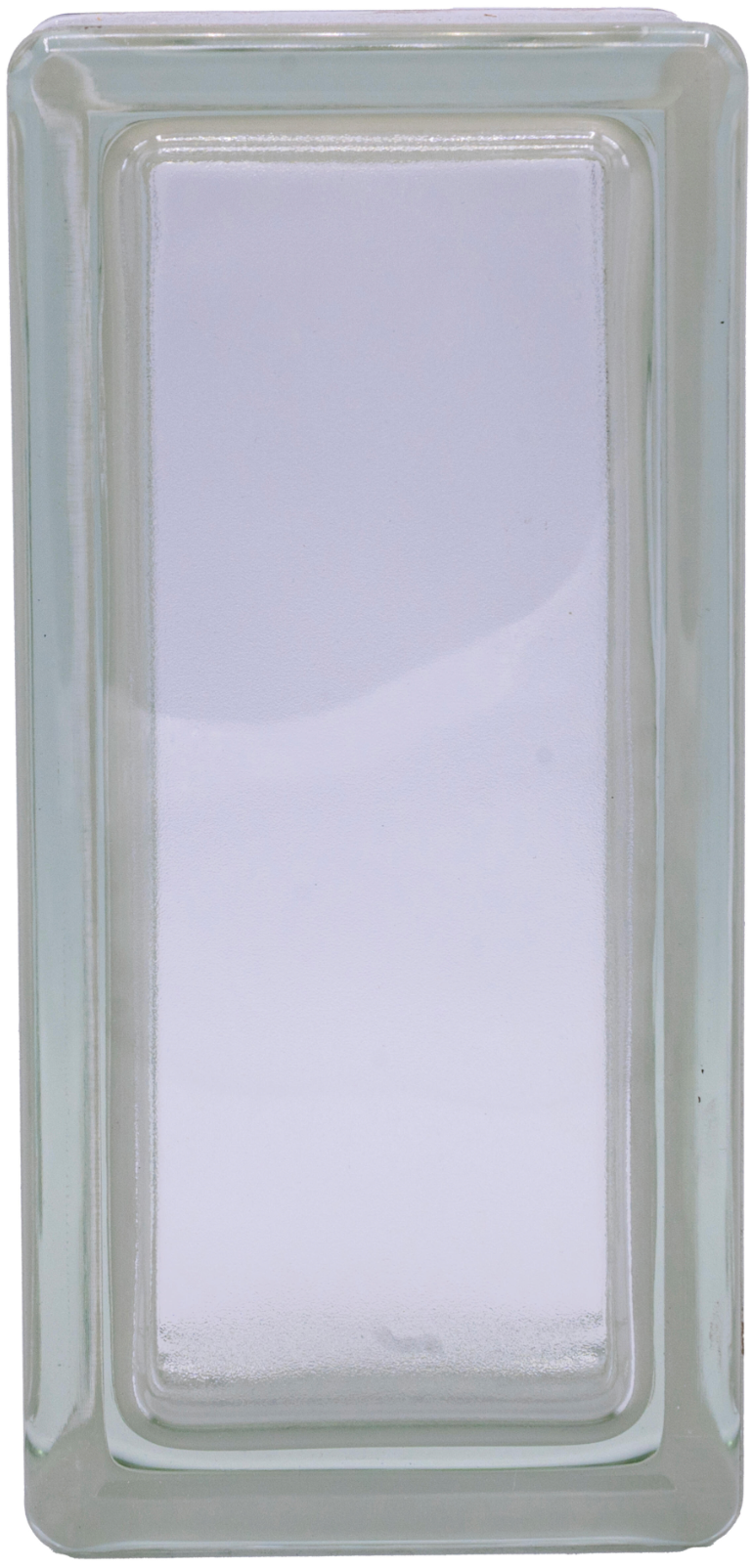 Glass block Incoloro – 19 × 9 × 8 cm, transparent, wavy