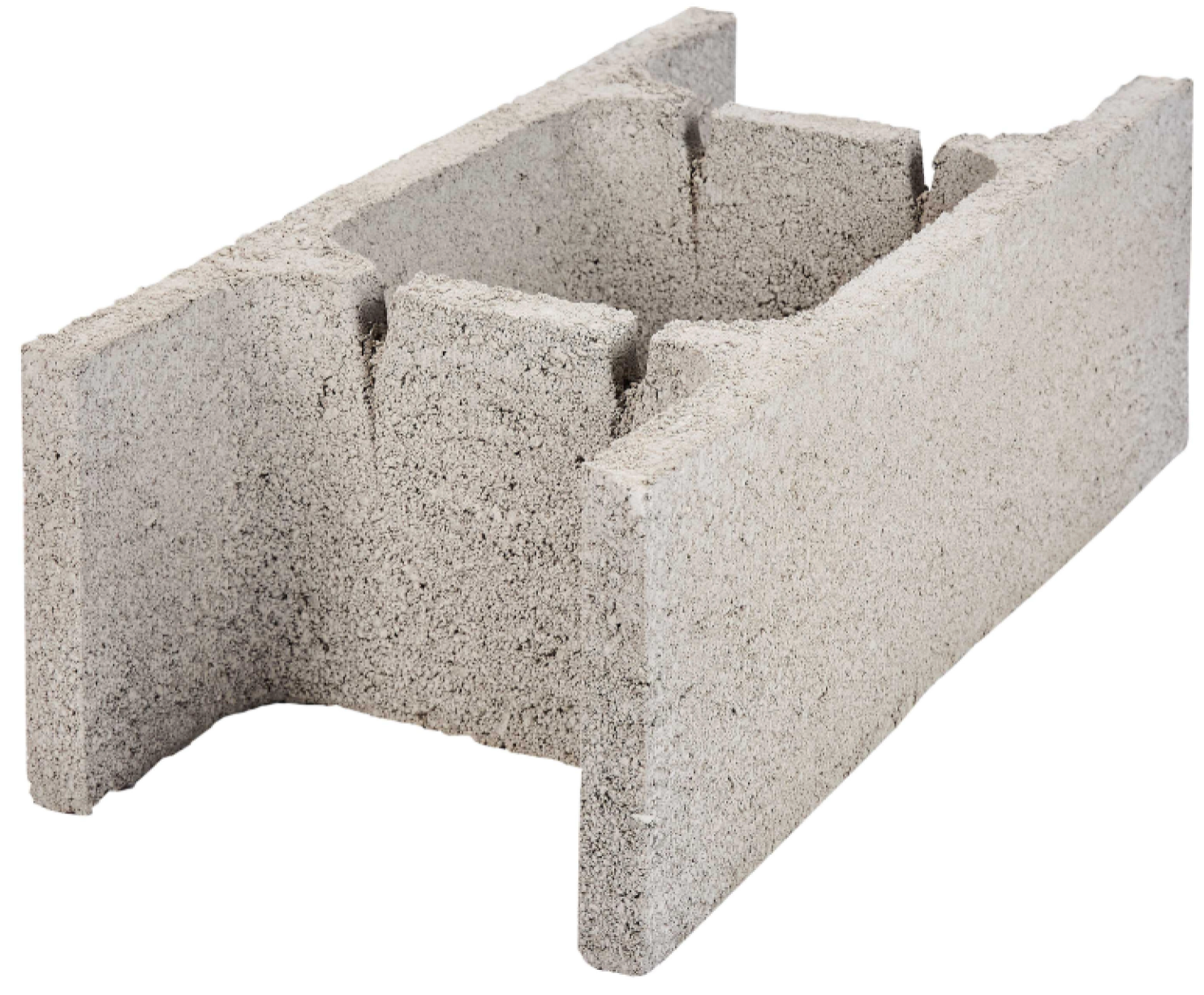 Concrete block H-wall 50×25×20 cm – gray – for walls & fences