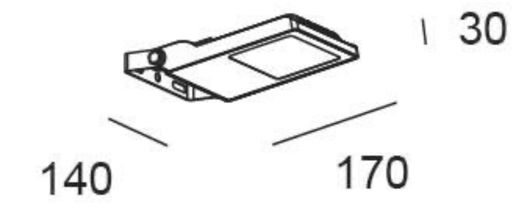LED floodlight 20W CCT – Outdoor lighting – 17 × 14 × 3 cm