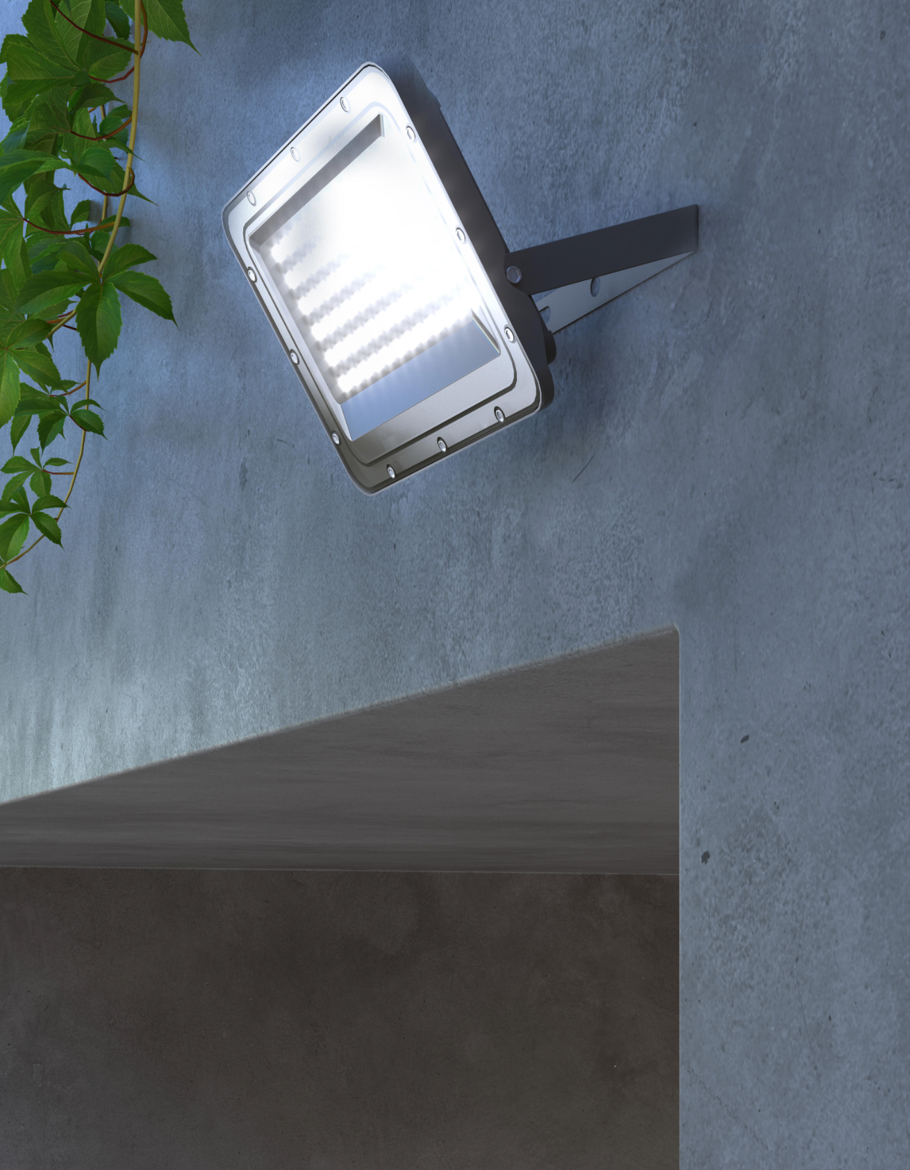 LED floodlight 50W CCT – Outdoor lighting – 21 × 15 × 2.5 cm