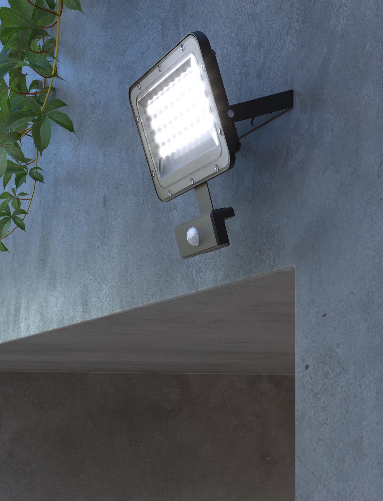 LED floodlight 30 W CCT – Outdoor lighting – 19 × 13 × 2.5 cm