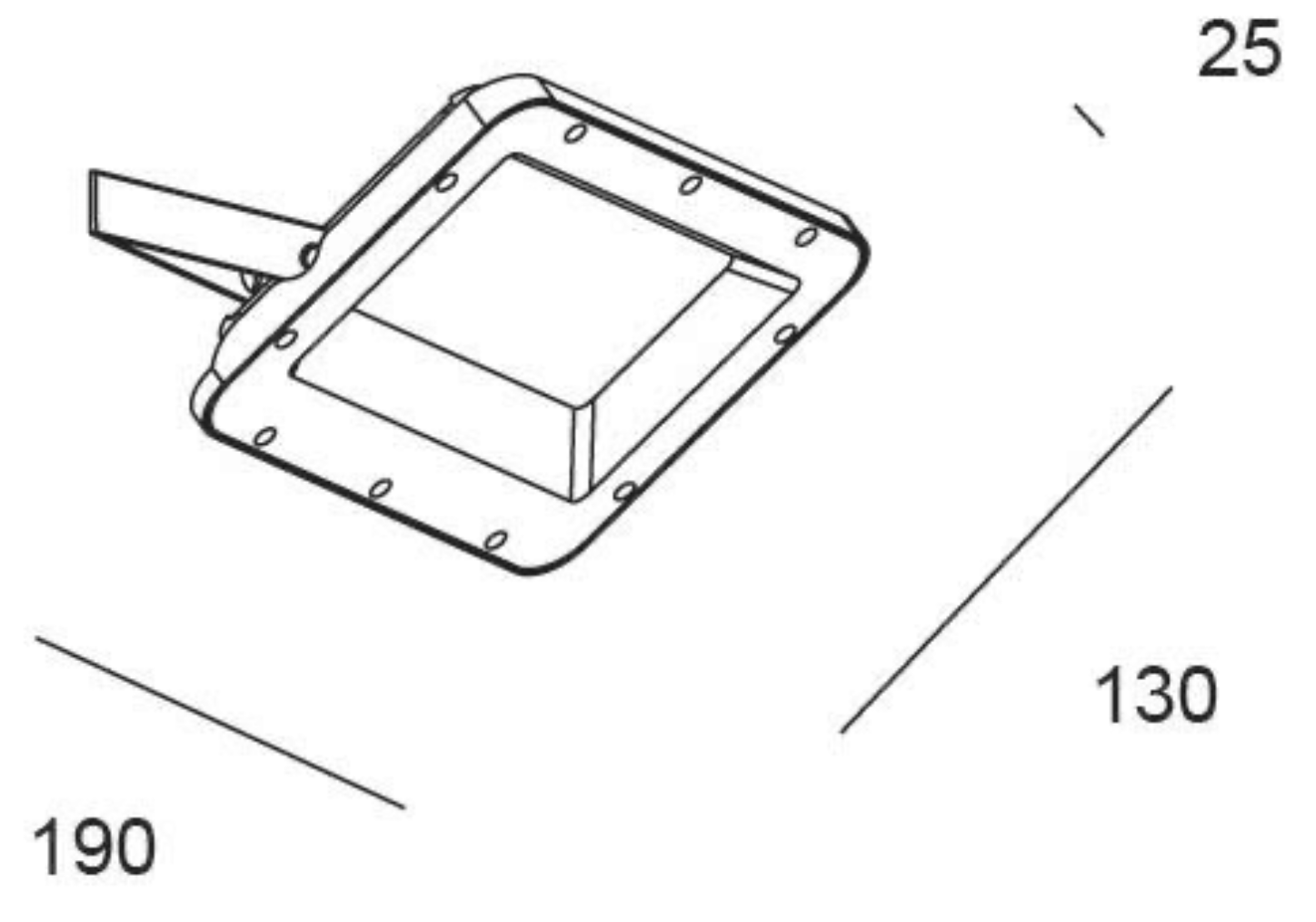 LED floodlight 30 W CCT – Outdoor lighting – 19 × 13 × 2.5 cm