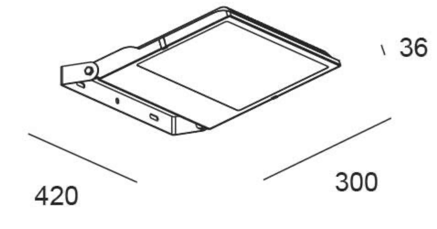 LED projector 200 W CCT – 30 × 40 × 3.6 cm, IP66, 23,600 lm, 3000K–6000K