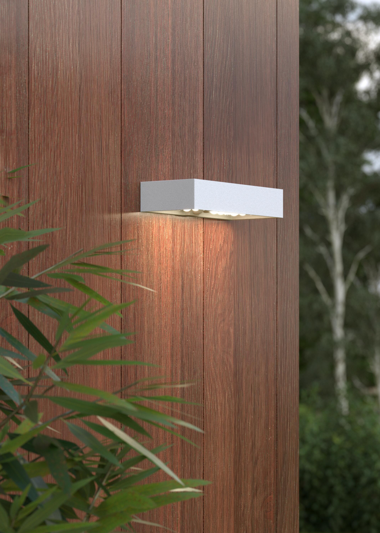 Ara 8.7W solar wall light – neutral white (4,000K) – 900lm – IP65 – white