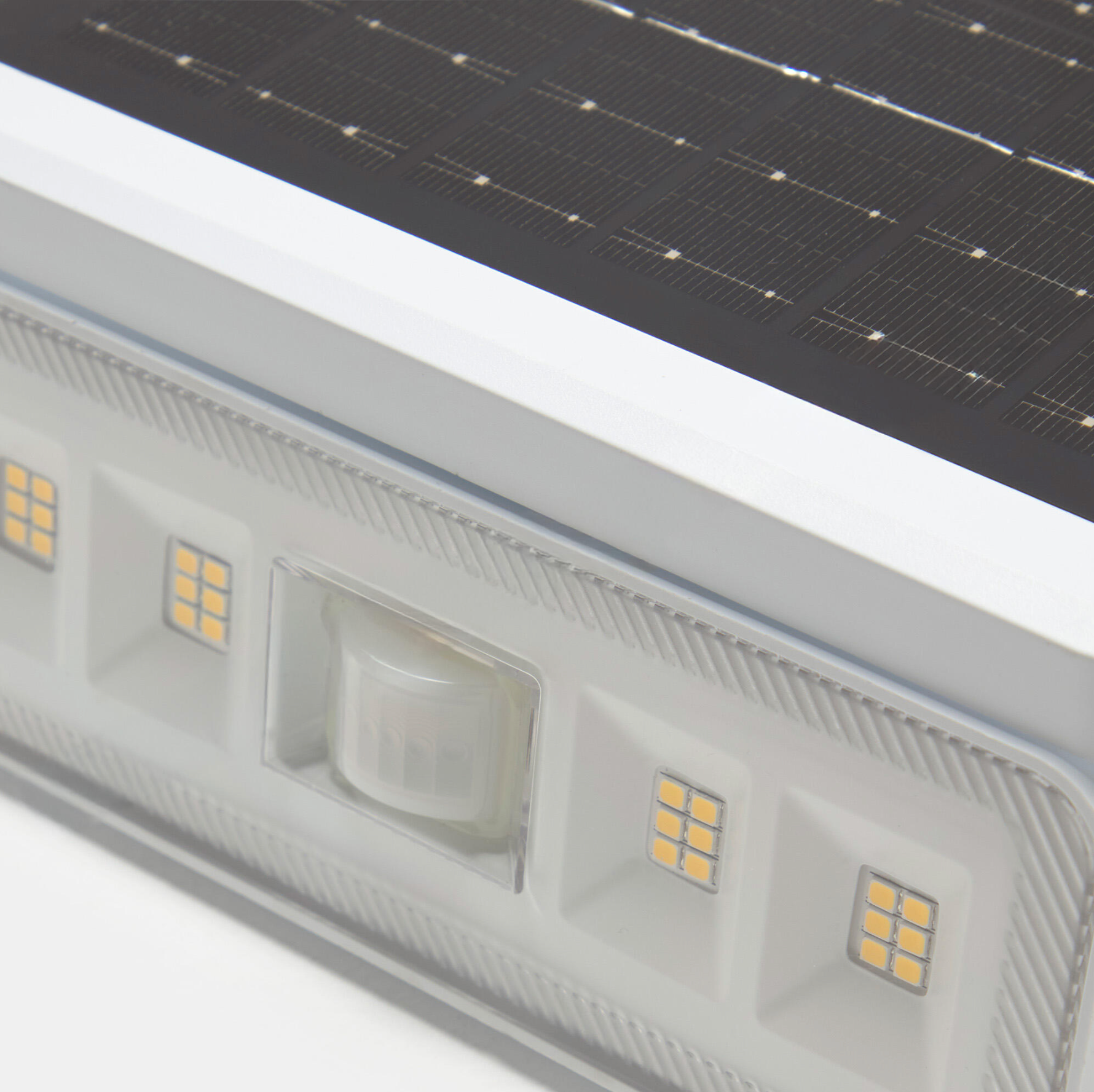 Solar floodlight 8 W – neutral white (4000 K) – with motion detector – white/aluminum housing