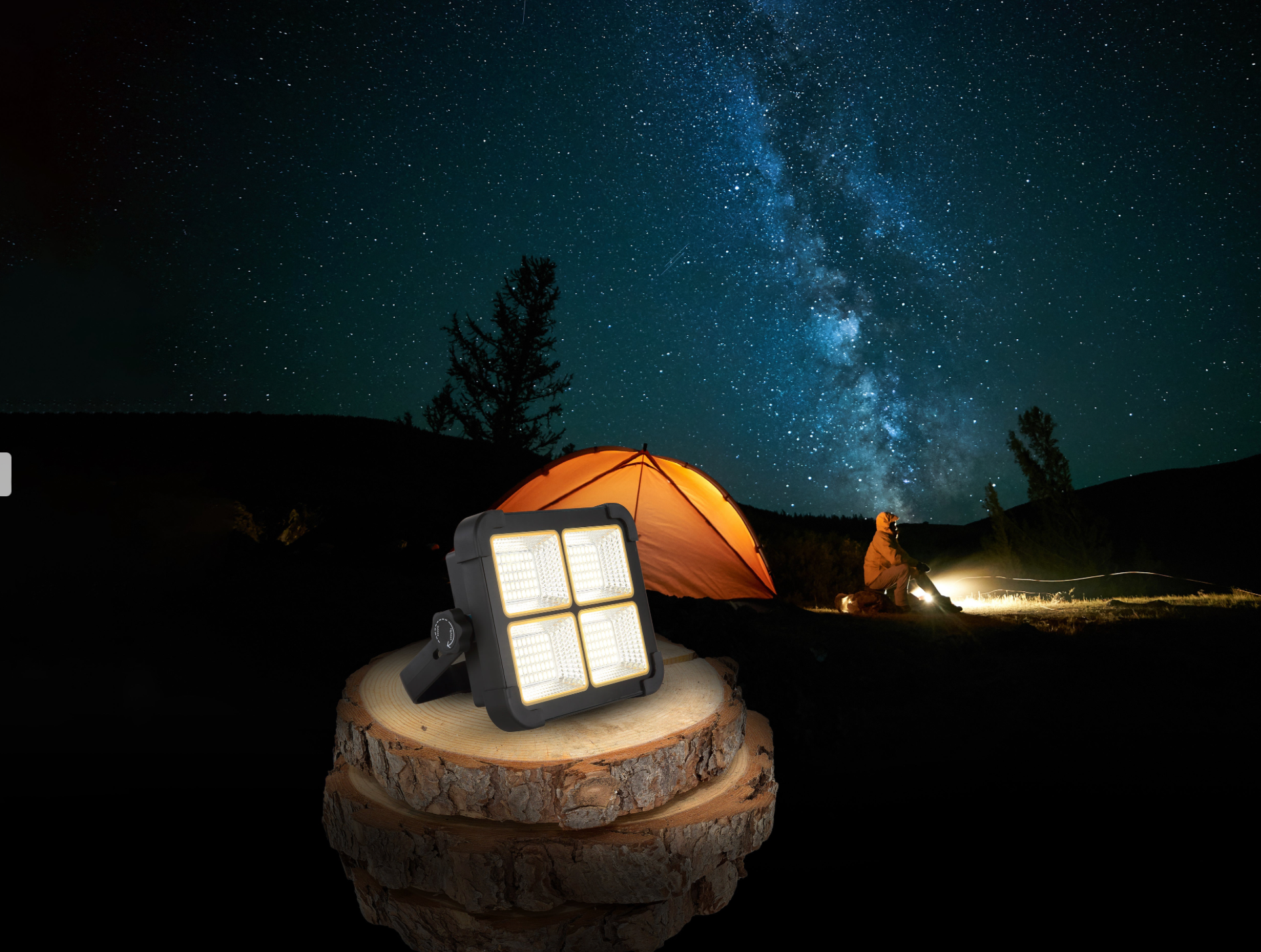 Solar floodlight 15 W – Neutral white (4000 K) – IP44 – dimmable