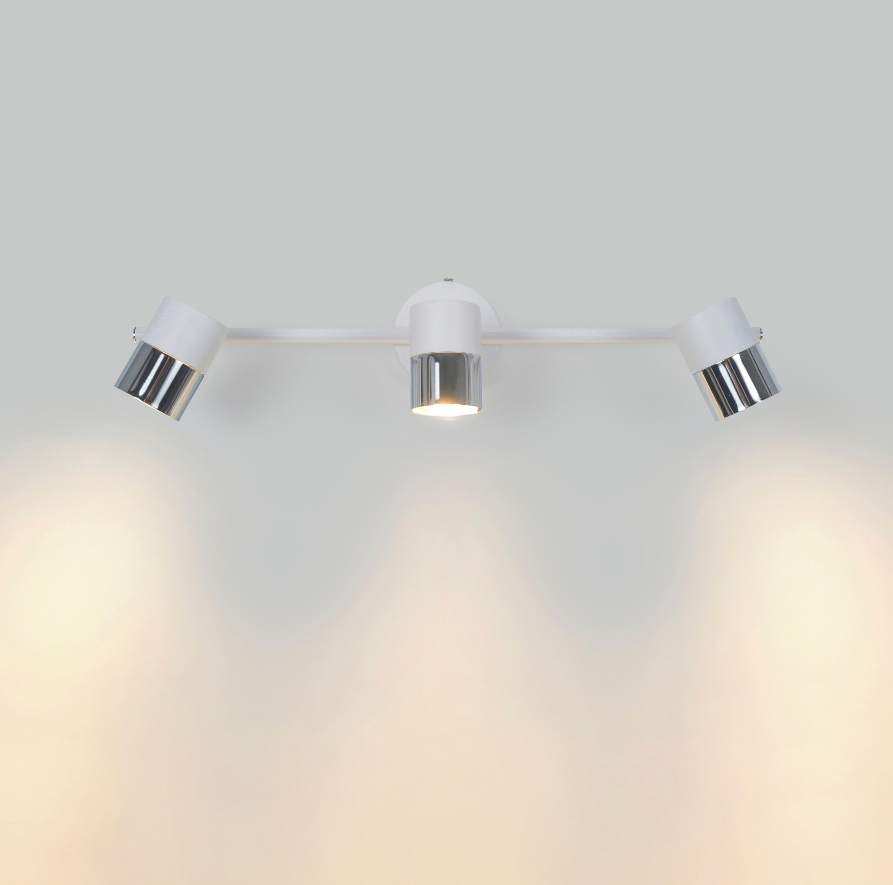 3-light spotlight “Cloc” – White – IP20 – GU10 – Dimensions Ø 9 × 50 × 8 cm