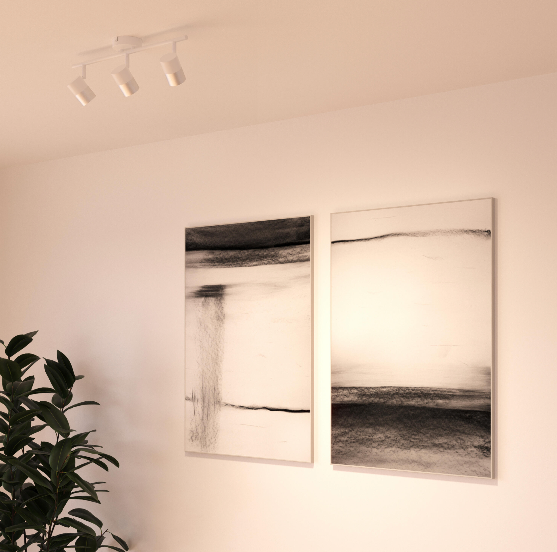 3-light spotlight “Cloc” – White – IP20 – GU10 – Dimensions Ø 9 × 50 × 8 cm