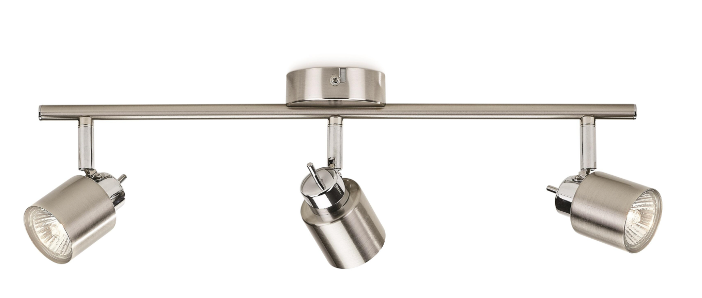 3-light LED spotlight “Meranti” – GU10 – IP20 – Matt chrome