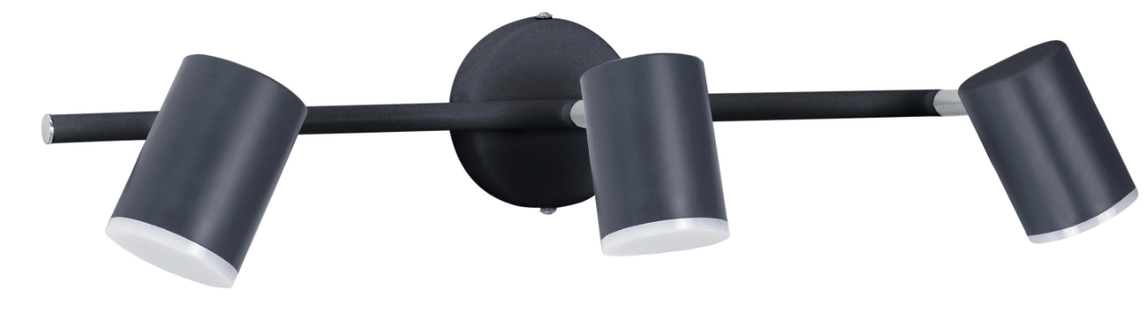 3-light LED spotlight Artic – 17.1 W – Neutral white – IP20 – Black