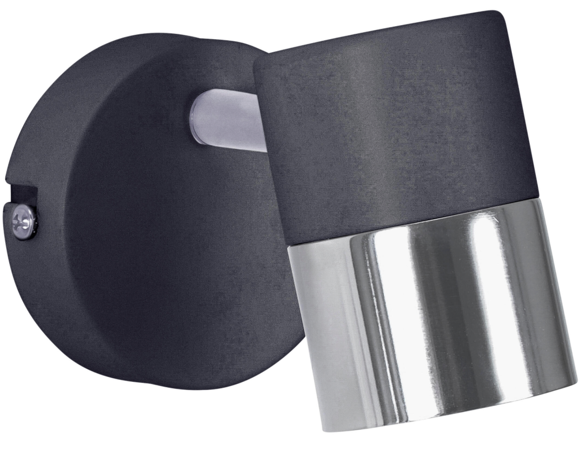 Single-bulb LED spotlight “Cloc” – Black – GU10 – IP20