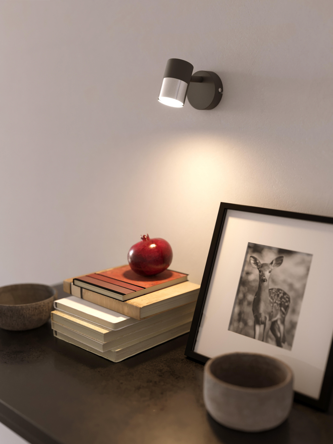 Single-bulb LED spotlight “Cloc” – Black – GU10 – IP20