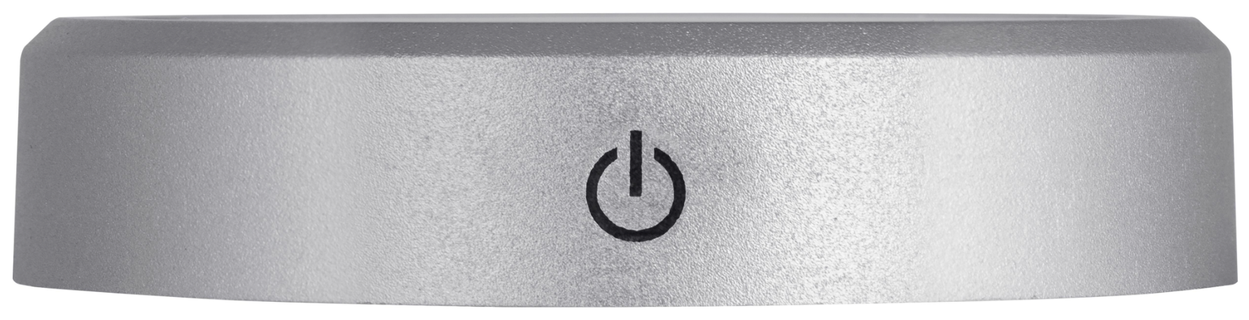 LED light, circular, extra-flat, rechargeable, gray – Ø 8 × 1.6 cm