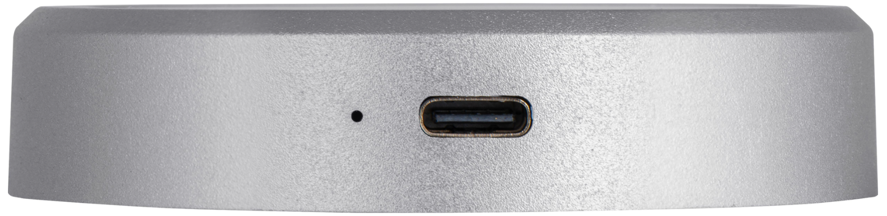 LED light, circular, extra-flat, rechargeable, gray – Ø 8 × 1.6 cm