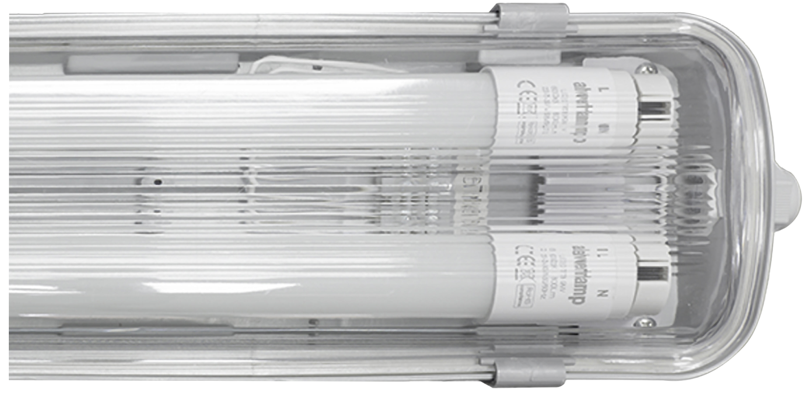 LED recessed luminaire 2×10 W cool white IP65