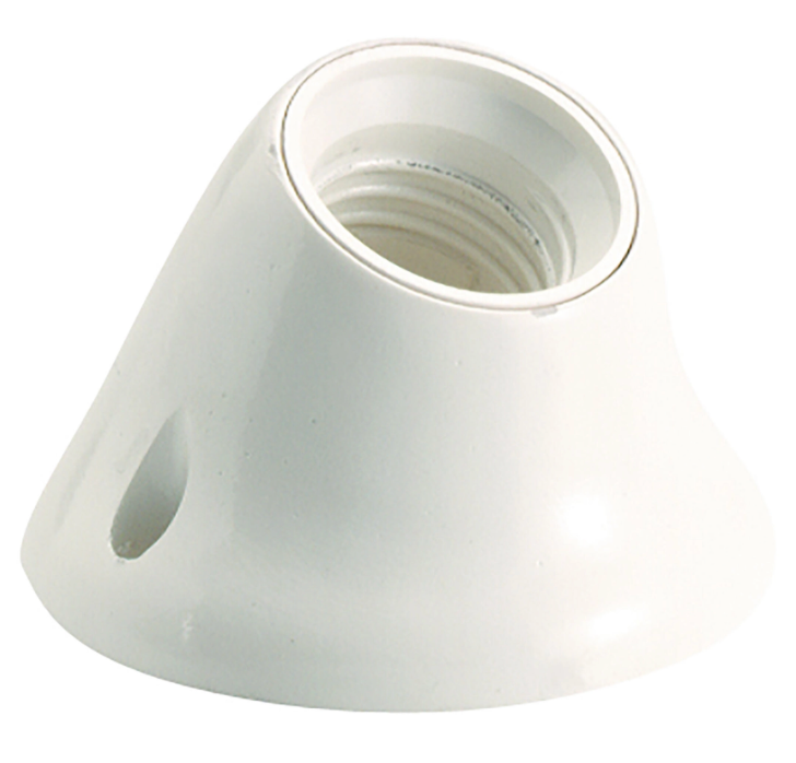 Socket adapter E27 – White, 4 A, 250 V, with M10 thread