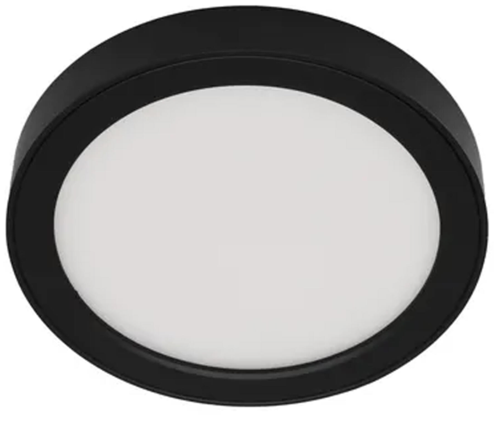 Solar LED Downlight Round – 6W, Black, Ø120mm