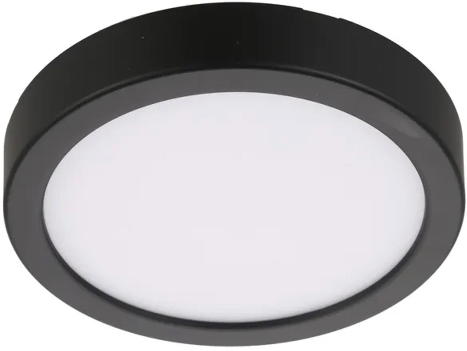 Solar LED Downlight Round – 24W, Black, Ø300mm