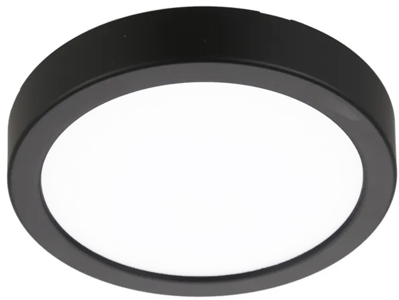 LED surface light, round, black, 12 W – CCT (warm/neutral/cool white) – 1620 lm