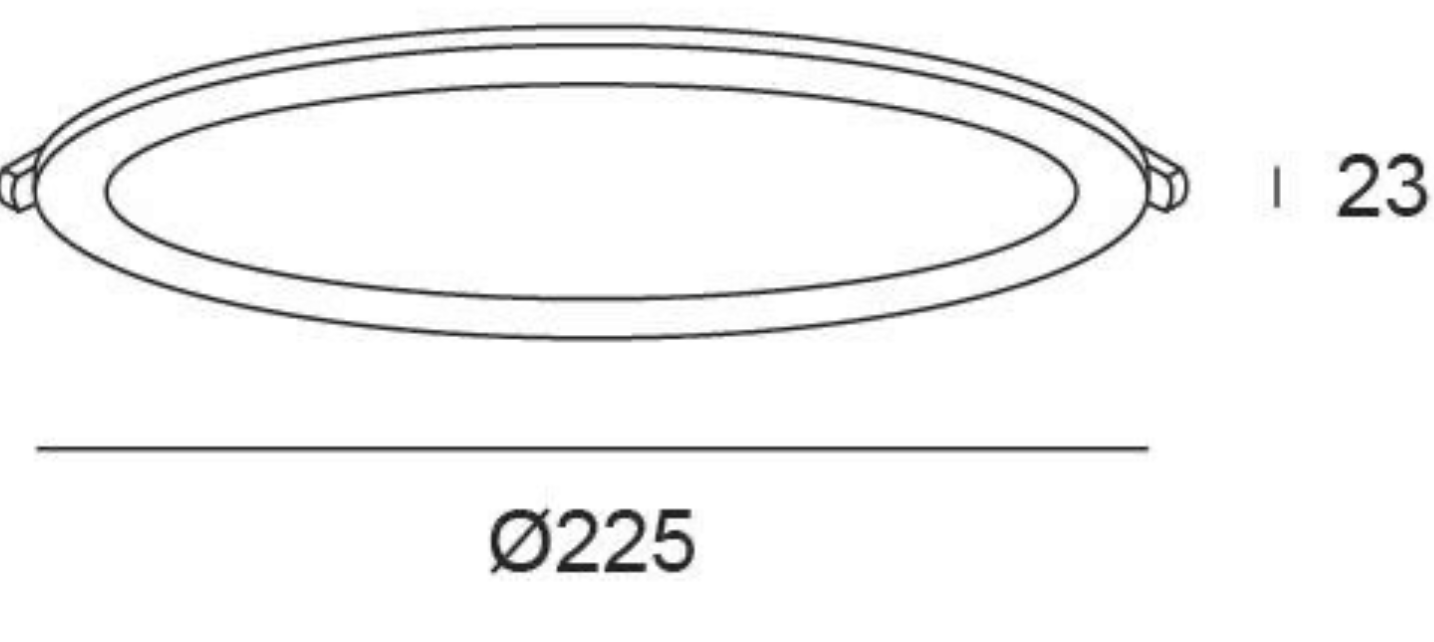 LED recessed light, round, black, 18 W – CCT (warm/neutral/cool white) – 2430 lm