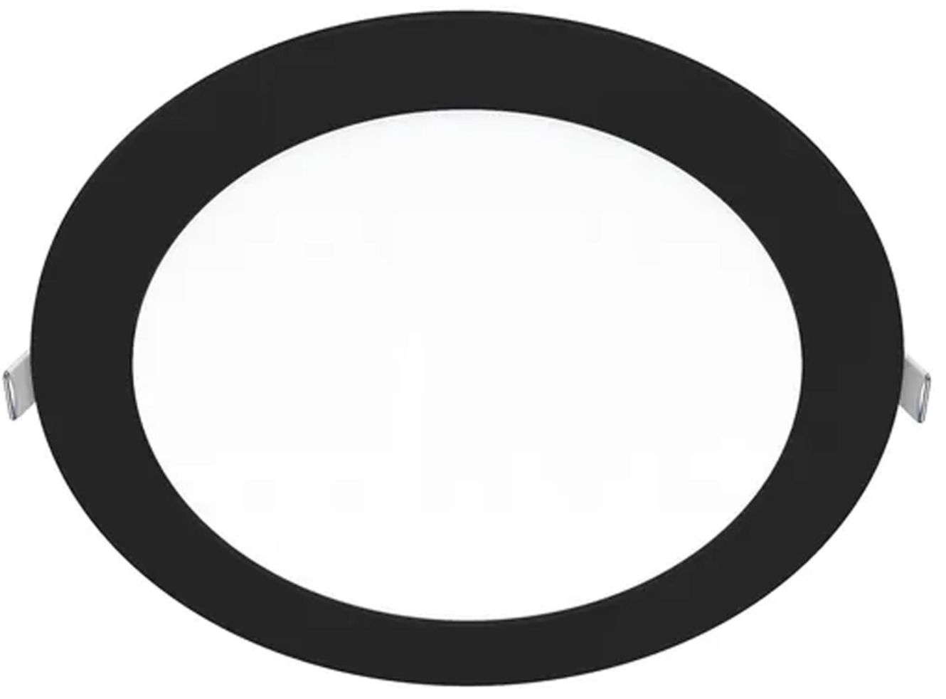 LED recessed light, round, black, 24 W – CCT (warm/neutral/cool white)