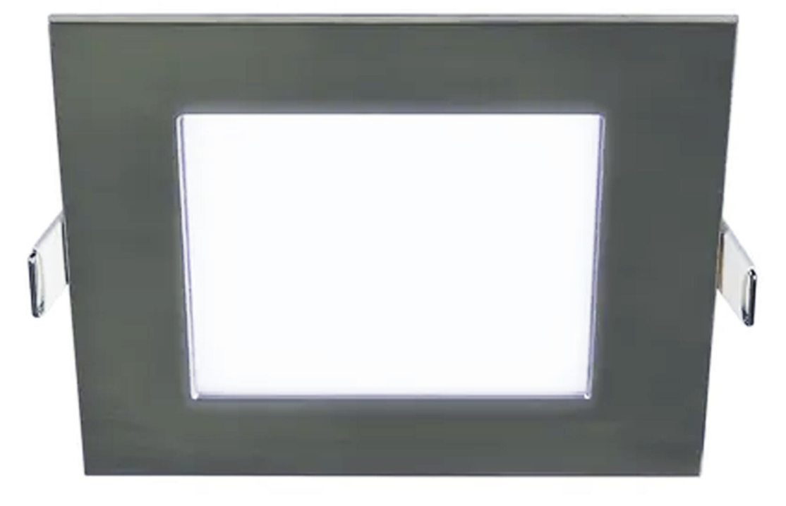 Square gray recessed LED light, 6 W – CCT (warm/neutral/cool white), 810 lm
