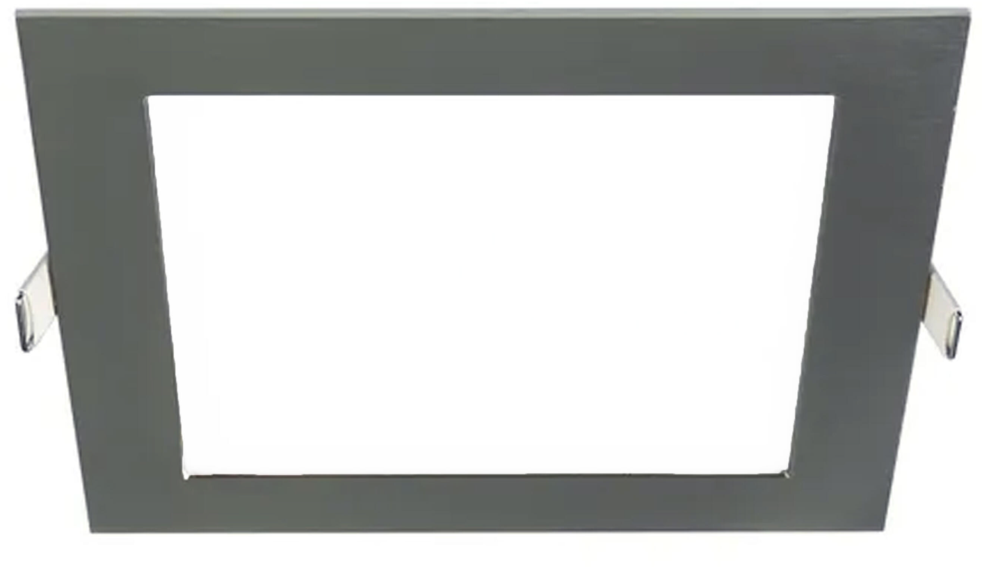 Square gray recessed LED light, 18 W – CCT (warm/neutral/cool white), 2430 lm