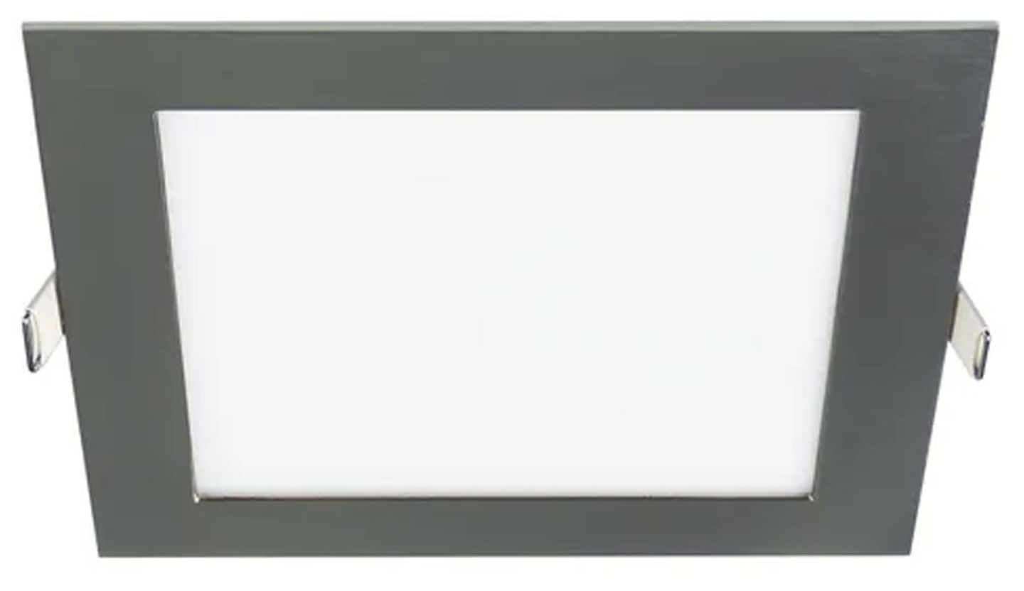Square gray recessed LED light, 18 W – CCT (warm/neutral/cool white), 2430 lm