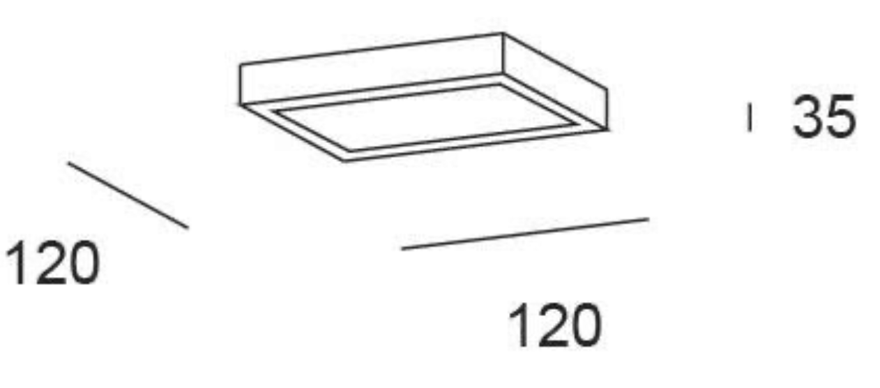 LED surface light, square, white, 6 W – CCT (warm/neutral/cool white), approx. 810 lm