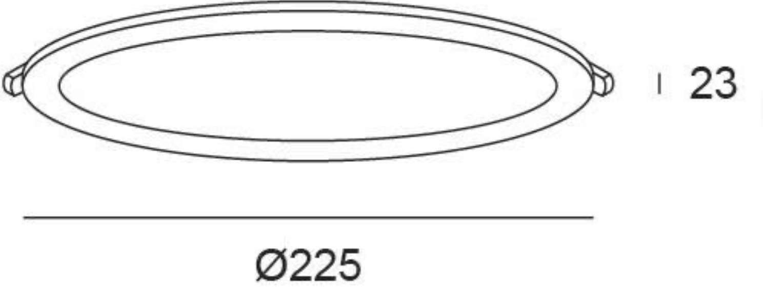 LED recessed light, round, chrome, 18 W – CCT (3000 / 4000 / 6000 K)