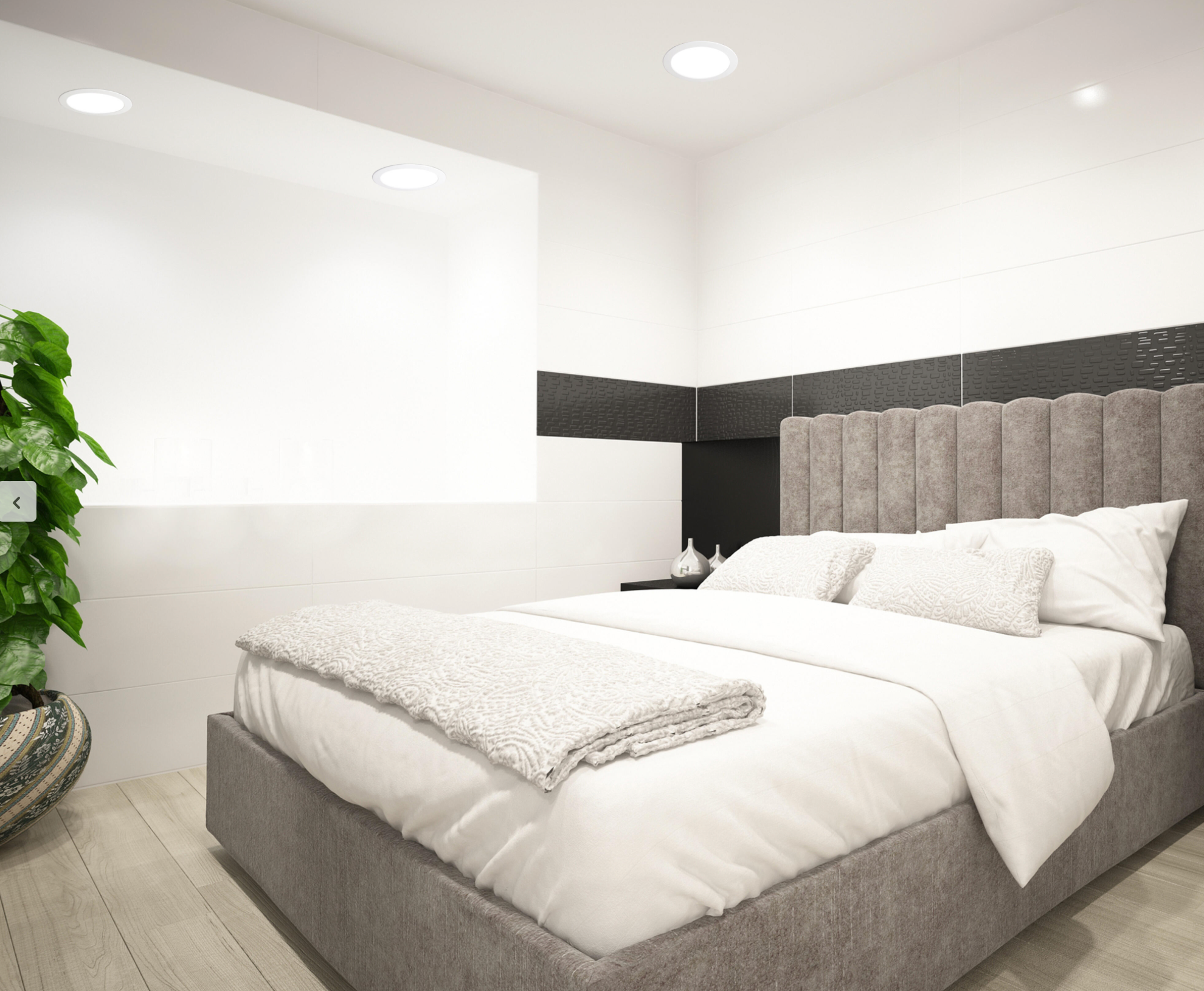 Round recessed LED downlight – 6 W, warm white 3000 K