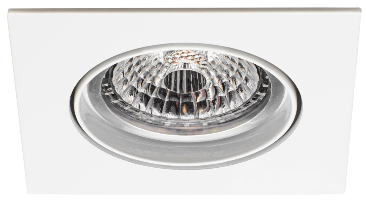 Mounting frame Zamak 82×82 mm – Swivel – White – GU5.3 / GU10