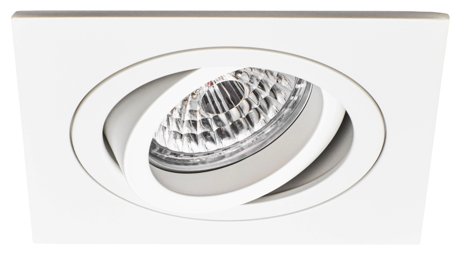 Aluminum mounting frame 92×92 mm – Swiveling – White Basculante Blanco – GU5.3 / GU10