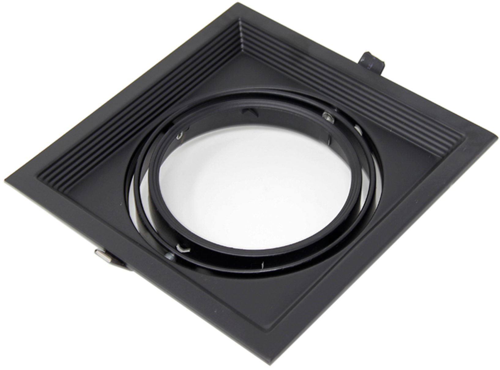 Single-hole mounting frame AR111 – Black – Steel