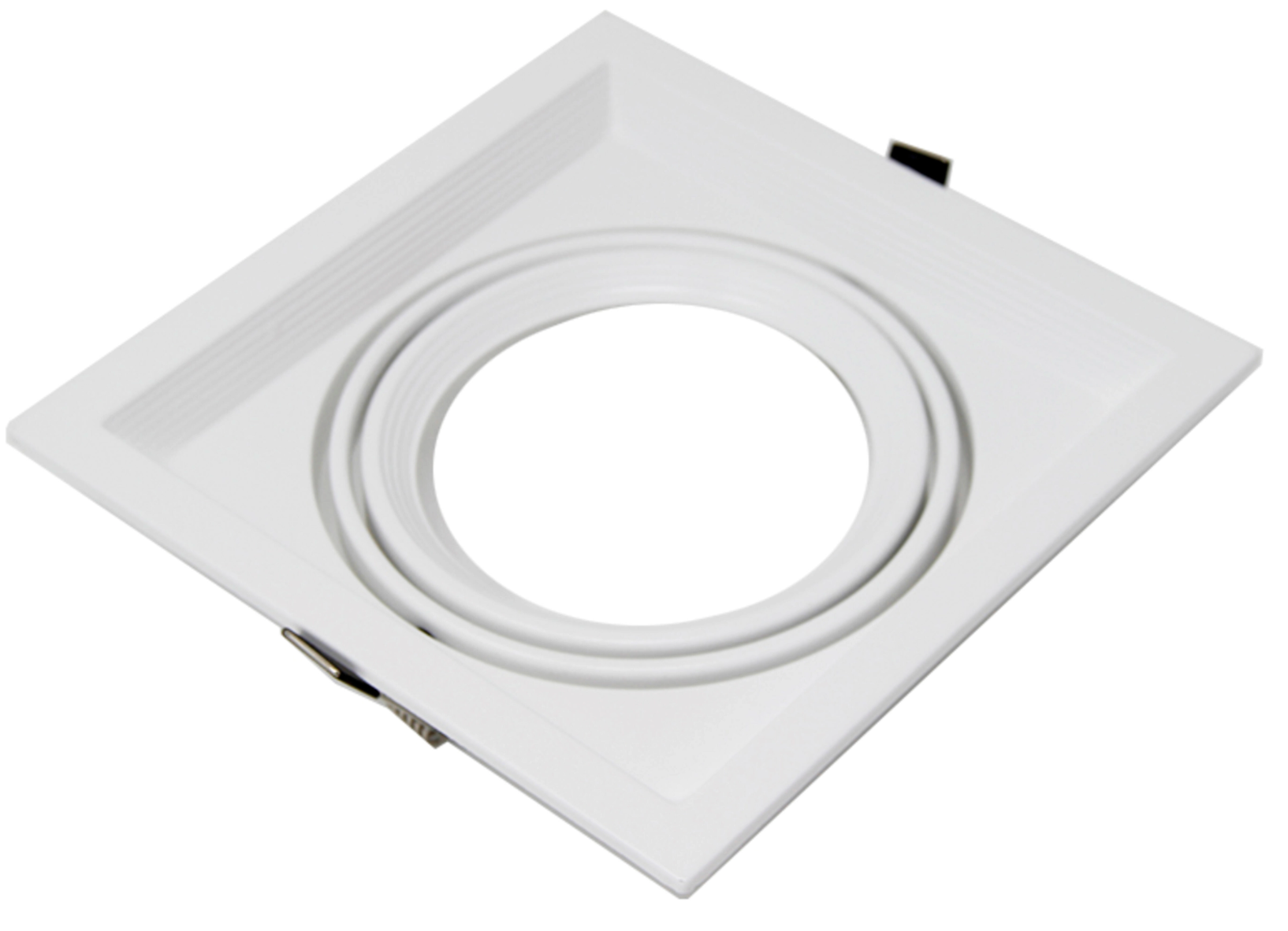 Single-hole mounting frame AR111 – White – Aluminum