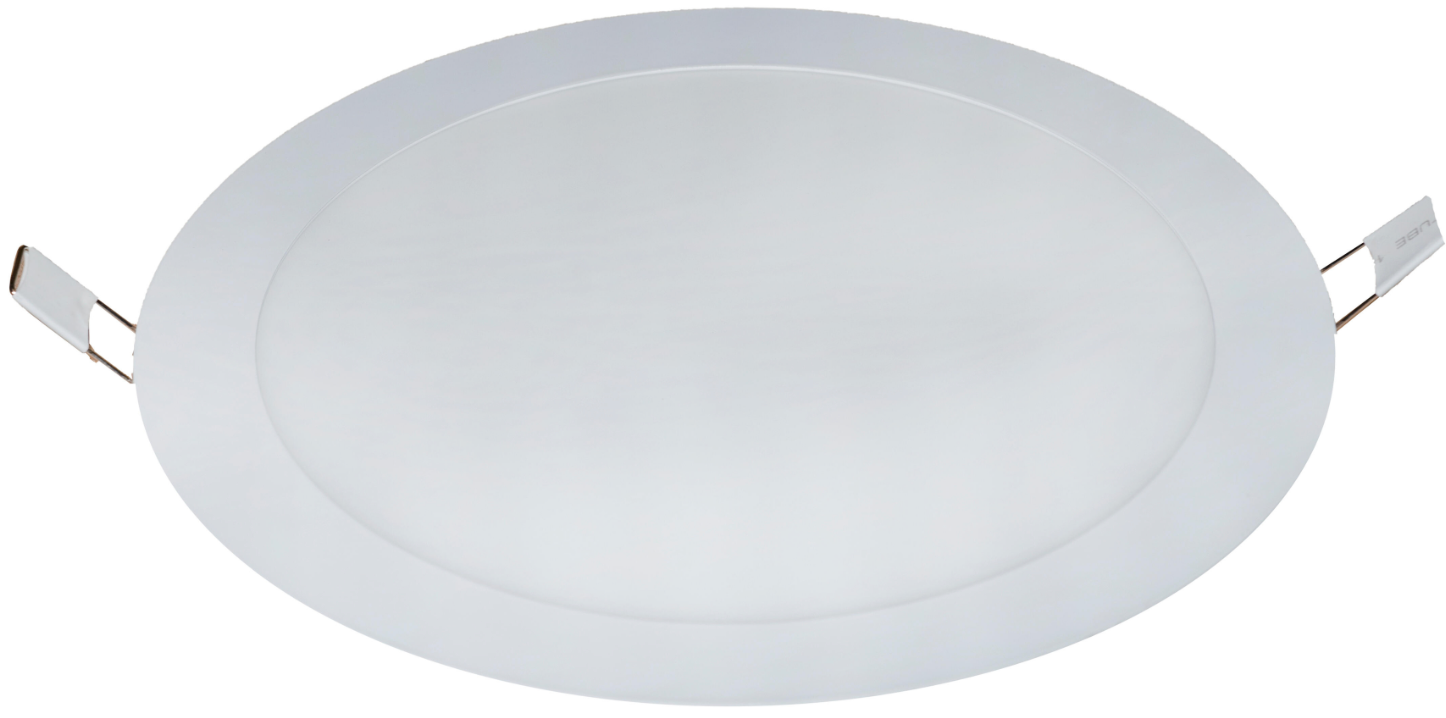LED recessed light, round, white, 18 W – neutral light, 4000 K, 6 pieces