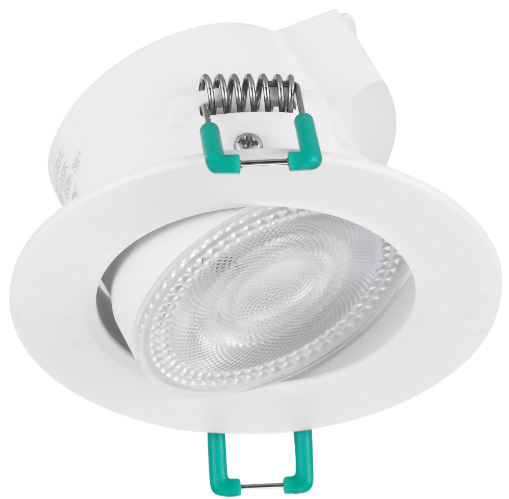 LED recessed spotlight 4.8 W – White – Cool white (6500 K) – IP44 – Swivel / tiltable