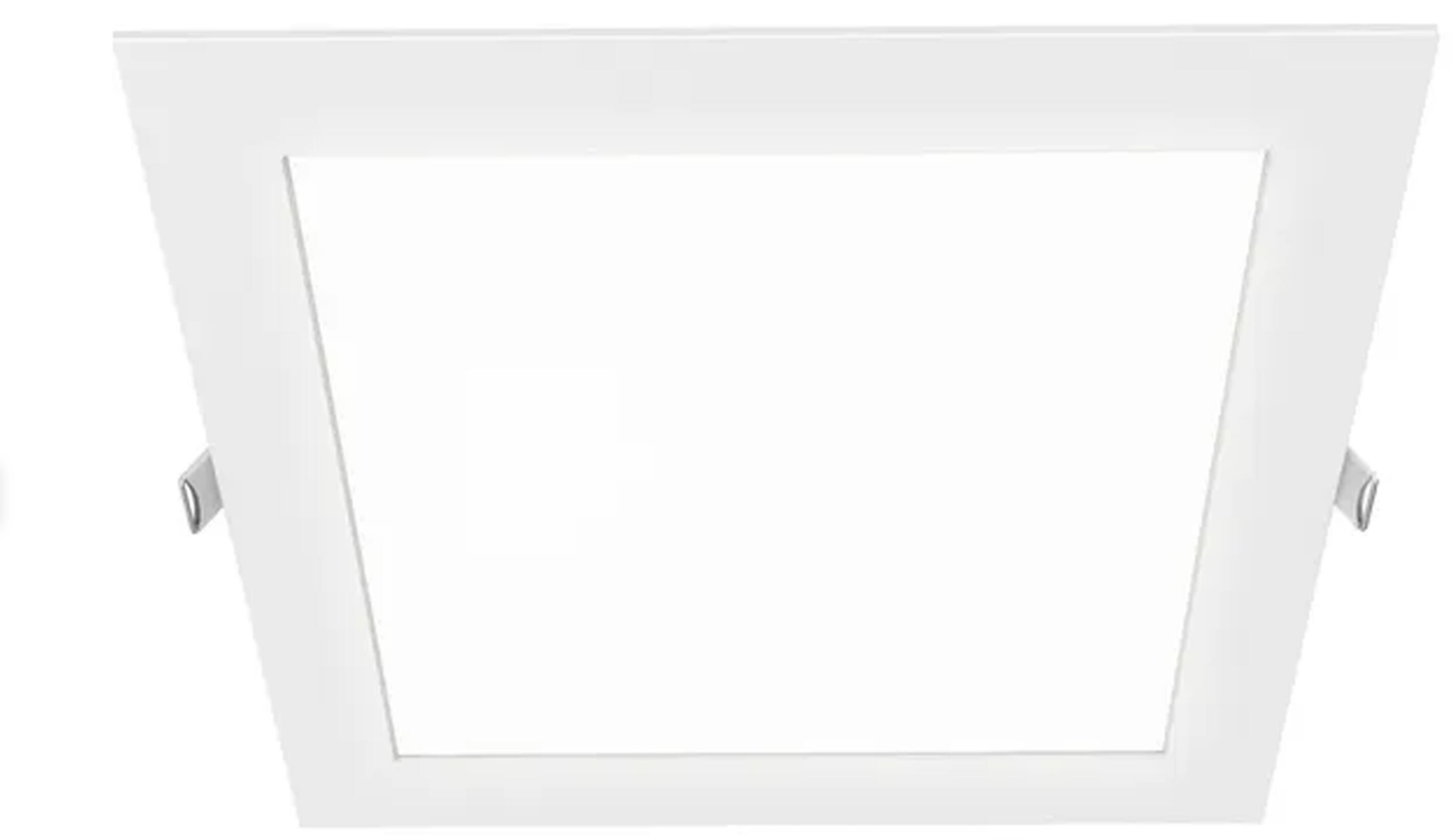 LED downlight recessed light, square, white, 18 W CCT – 3 light colors