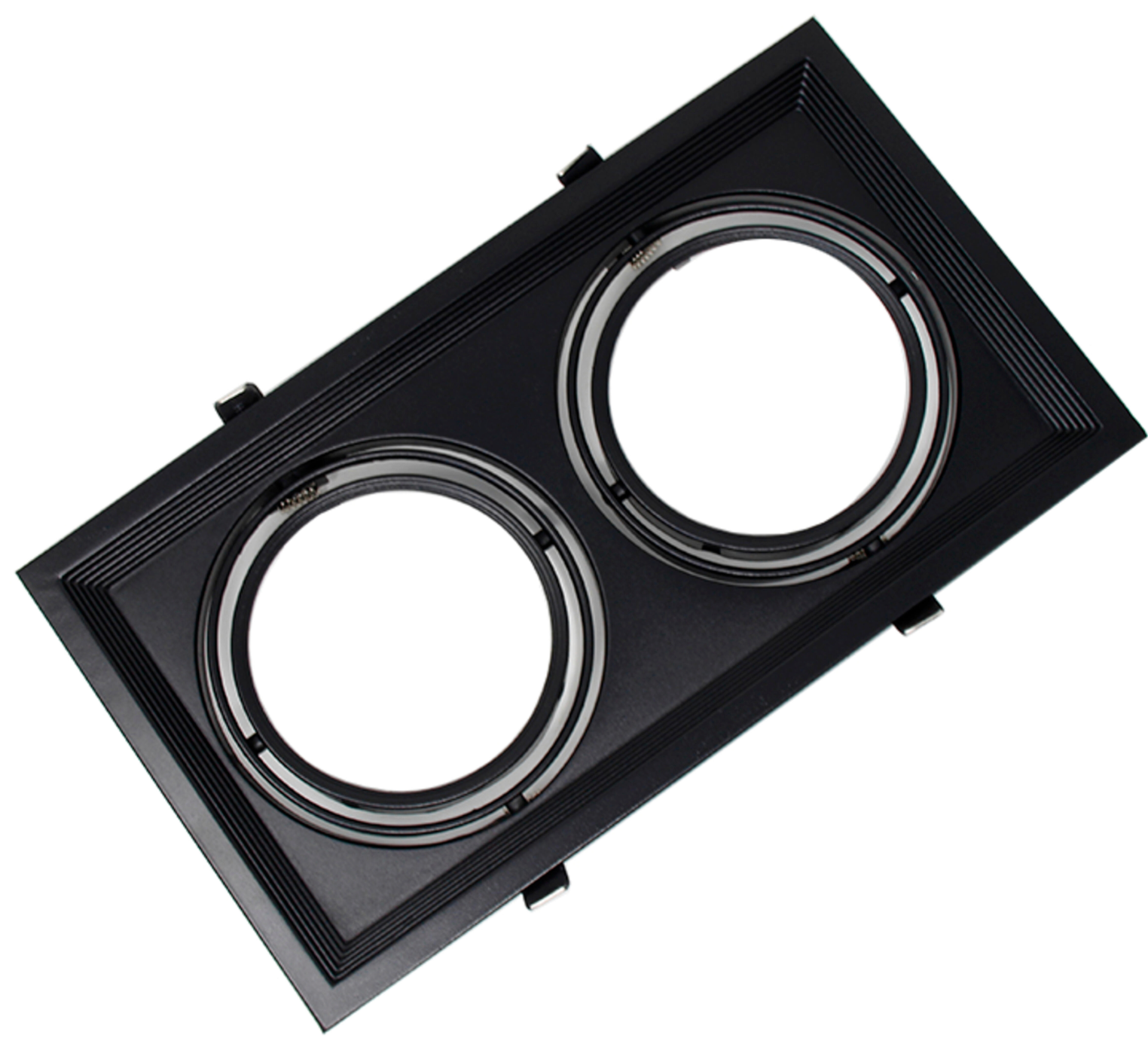 AR111 mounting frame – Black – 2 holes – Aluminum
