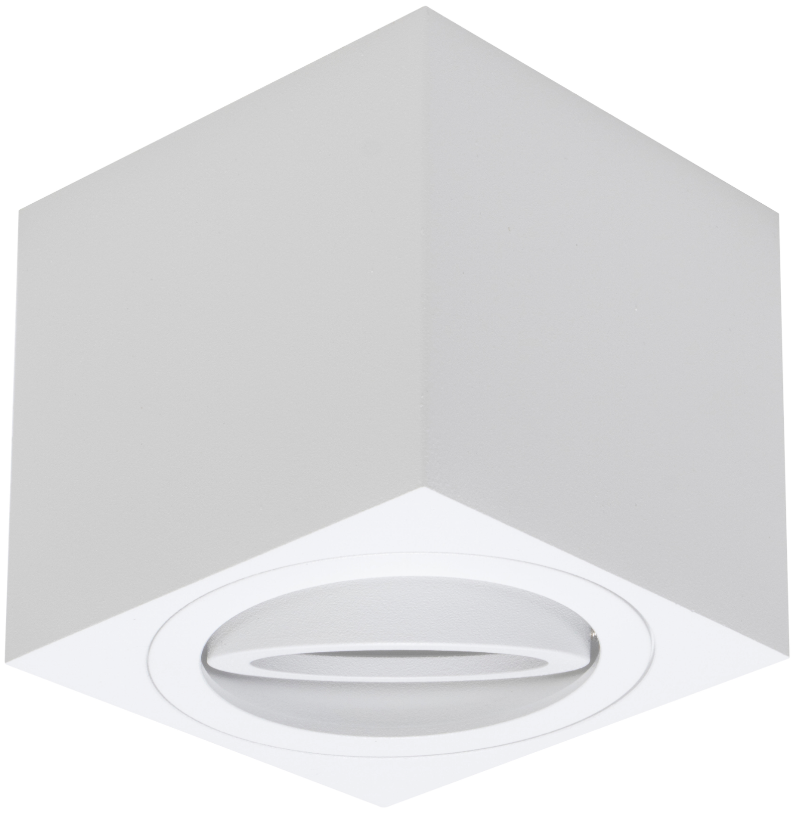 Surface frame, flat/swiveling – GU10 – Square – White – 80 × 80 mm