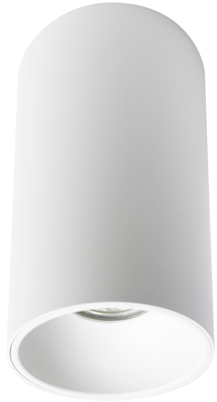 Round surface spotlight frame, fixed – Ø 90 × 140 mm, matt white