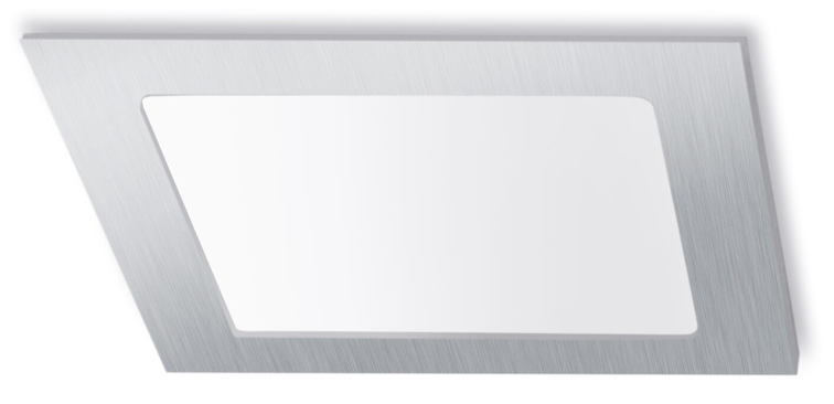 LED downlight recessed light, square, chrome, 6 W CCT – adjustable light color
