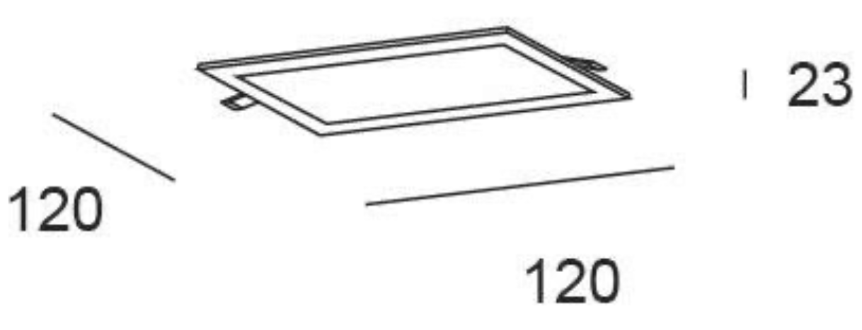 مصباح LED مدمج مربع الشكل من الكروم 6 وات CCT - لون إضاءة قابل للتعديل