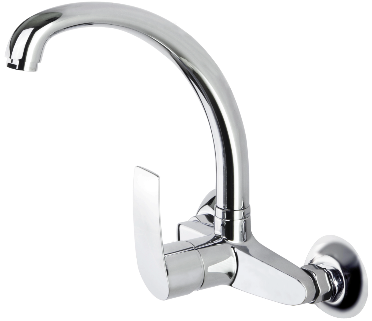 Wall-mounted single-lever kitchen mixer – high pressure, 24 cm projection