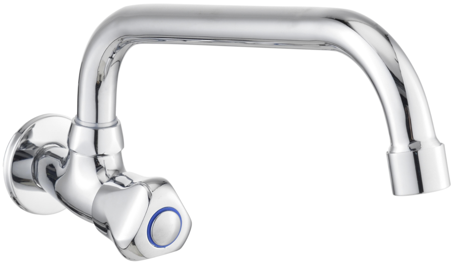 Wandgemonteerde keukenkraan Fontana – 1-weg / roestvrij staal / verchroomd